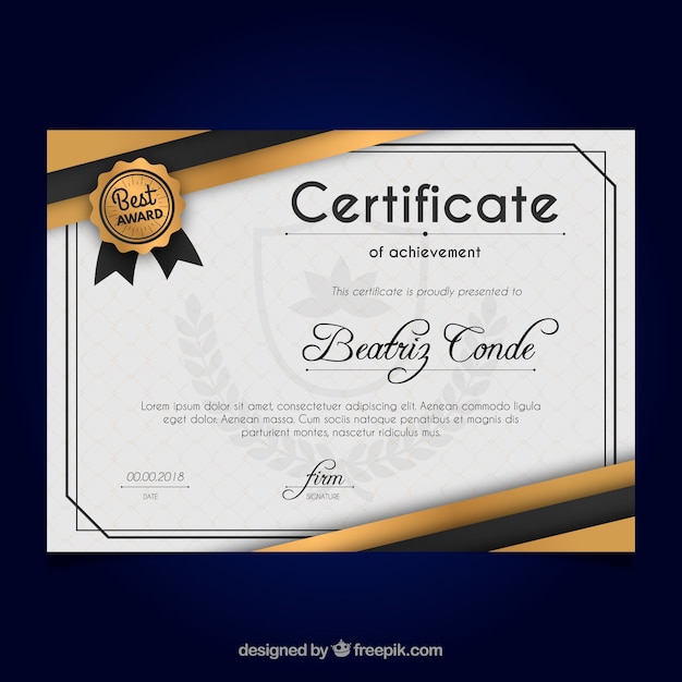 Certificate of achievement