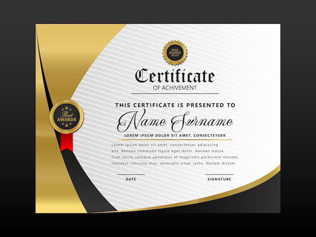 Premium Vector | Certificate of achievement