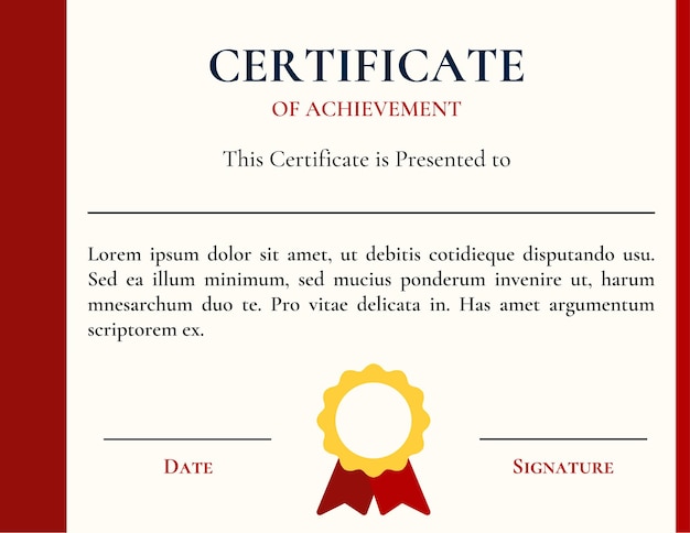 Vector certificate of achievement