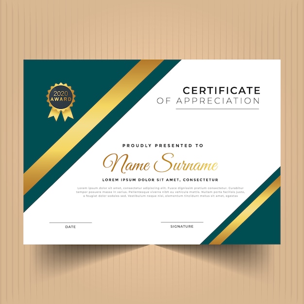 Certificate of appreciation design template