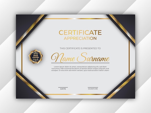 Certificate of appreciation design template