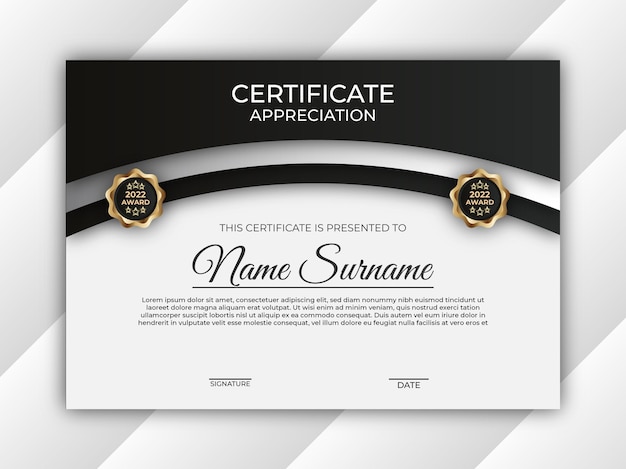 Certificate of appreciation design template