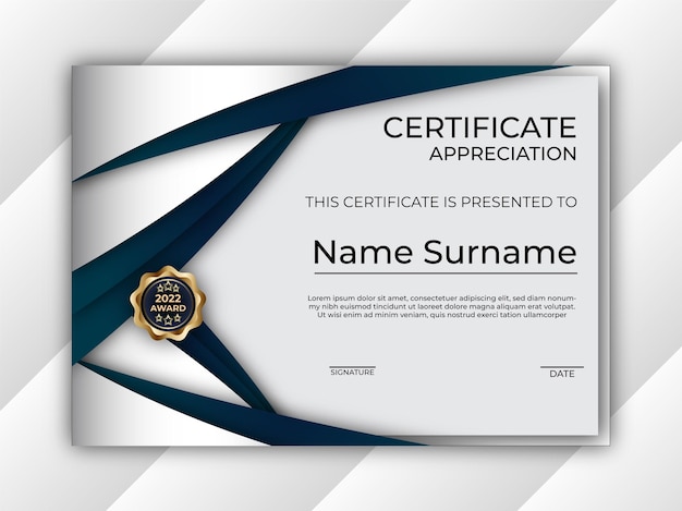 Certificate of appreciation design template