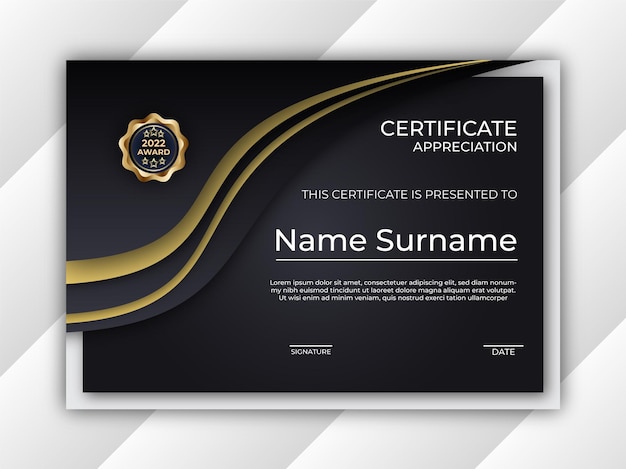 Certificate of appreciation design template