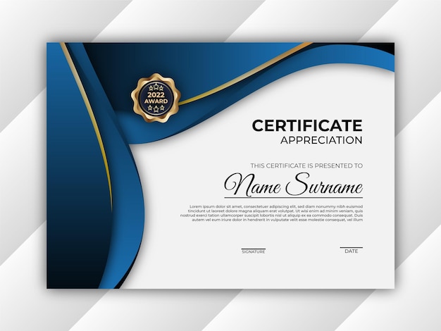 Certificate of appreciation design template