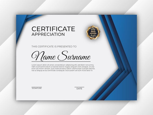 Certificate of appreciation design template