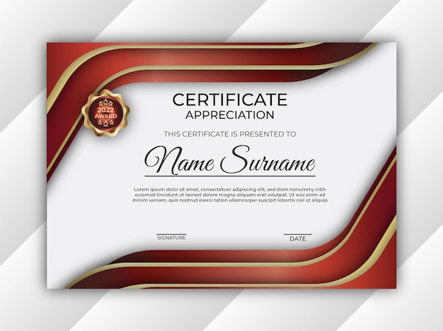 Certificate of appreciation design template