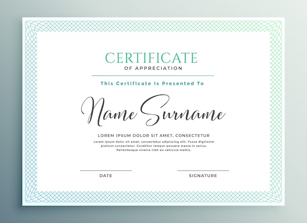 certificate of appreciation template design