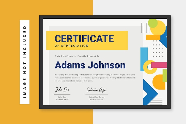 Certificate of Appreciation Template Design