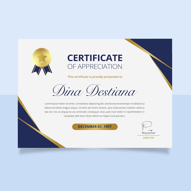 certificate of appreciation template design