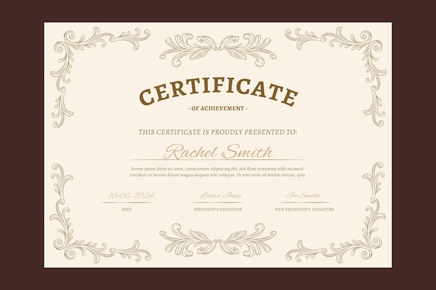 Vector certificate appreciation template design