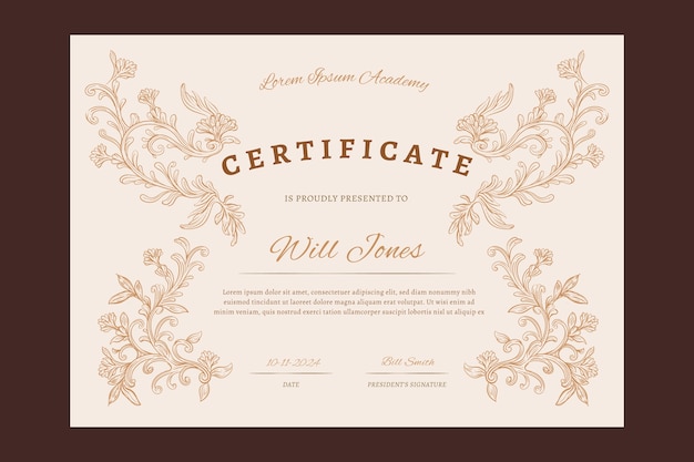 Vector certificate appreciation template design