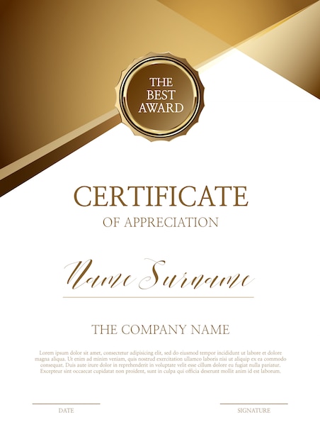 Certificate of appreciation template