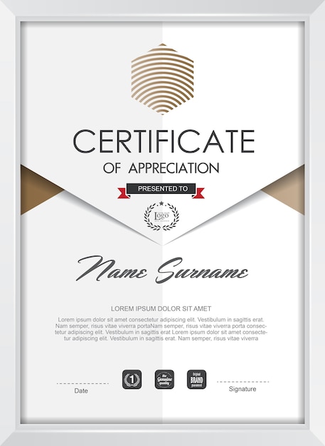 Certificate of appreciation template