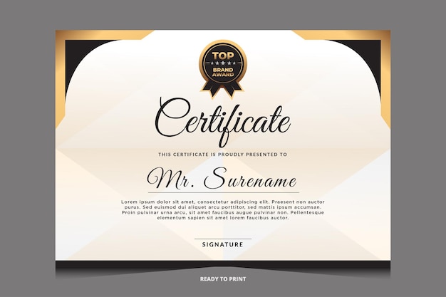 Certificate of appreciation template