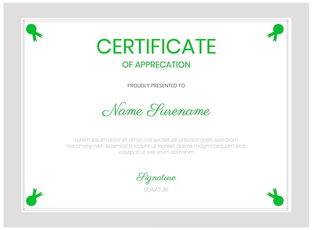 A certificate of appreciation that is made by the name circumference.