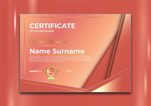 Certificate, award, diploma, achievement, business, honor, elegant, template, document, graduation,