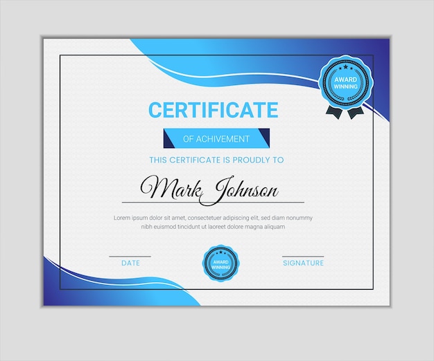 certificate background design template