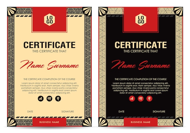 Certificate background  template