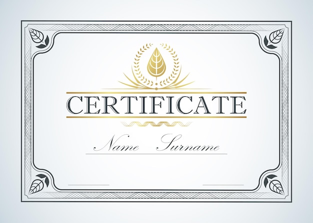 Certificate border frame template guide design. chinese style. retro vintage luxury for text.