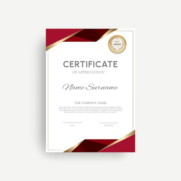 Vettore certificato di completamento del progetto