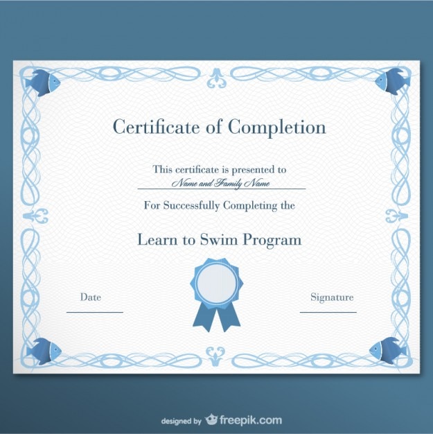 Certificate of completion