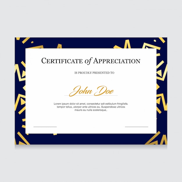 Certificate creative design vector