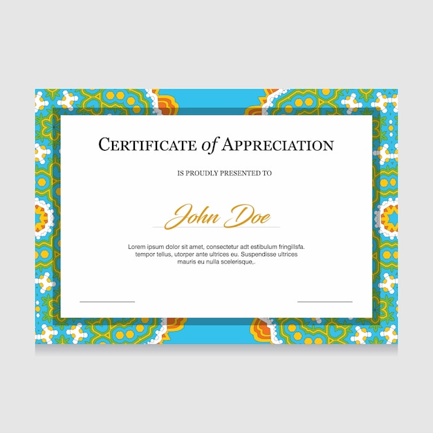 Certificate creative design vector