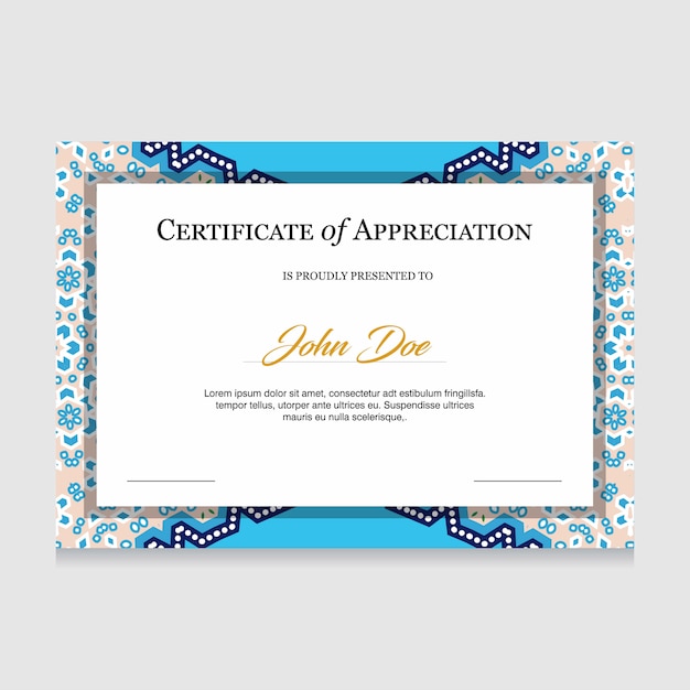 Certificate creative design vector