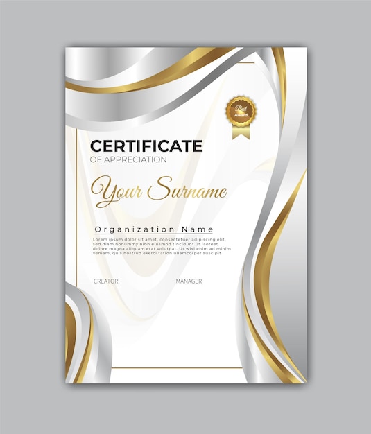 Certificate design diploma gift