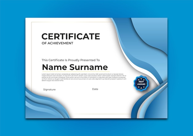 Certificate design diploma template