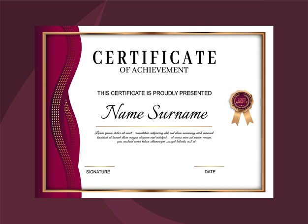 certificate design modern certificate template