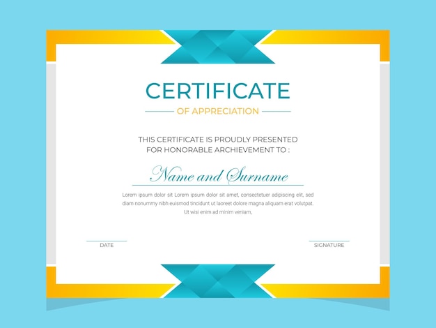 Certificate Design Template