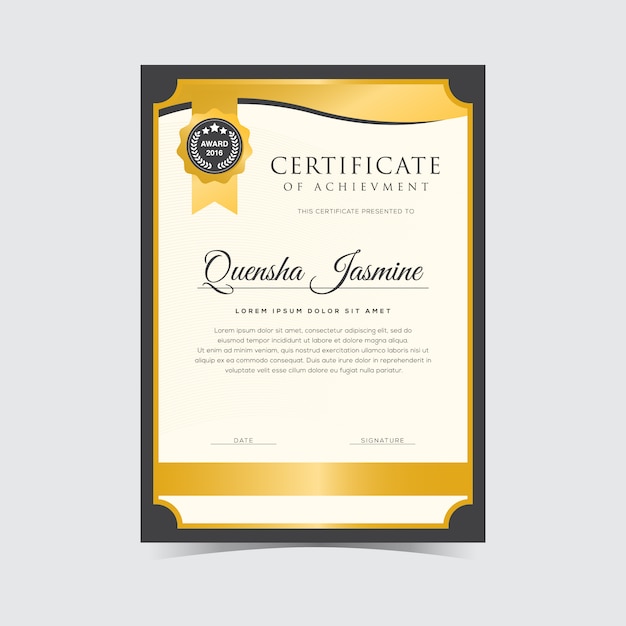 Certificate design template