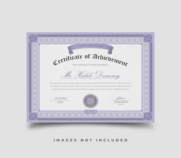 Certificate design template