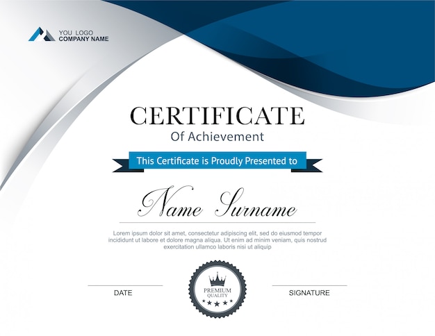 Vector certificate design template