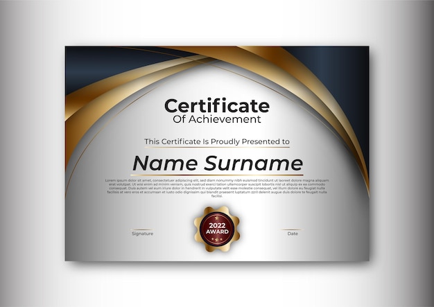 Certificate design template