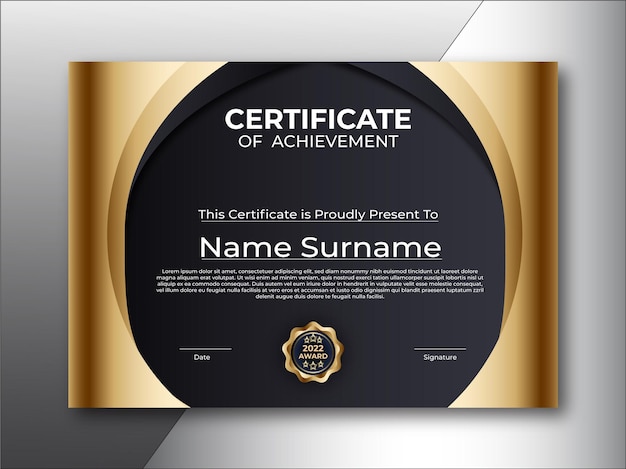 Certificate design template