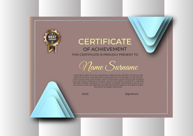 Certificate design template