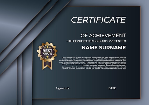 Certificate design template