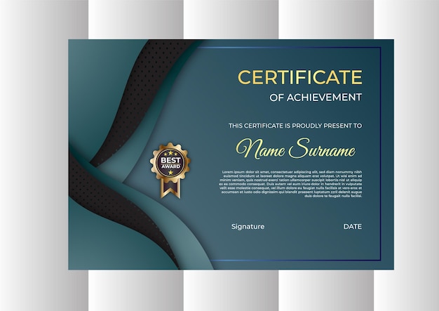 Certificate design template