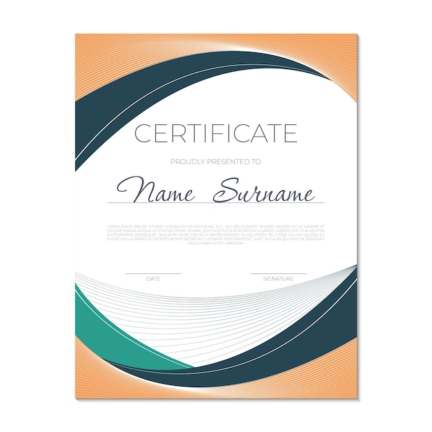 Vector certificate design template