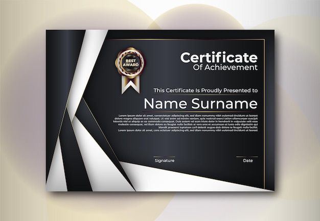 Certificate design template