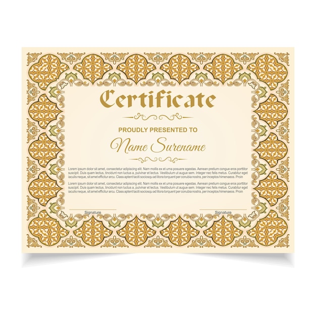 Certificate design template