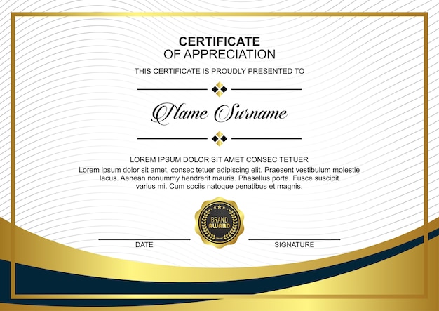 Certificate design template