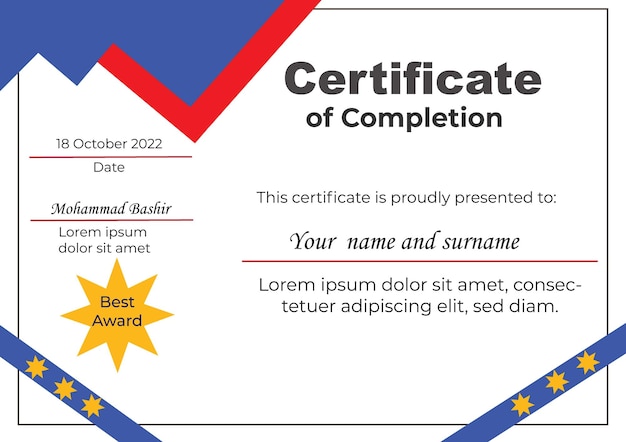 Certificate Design Template