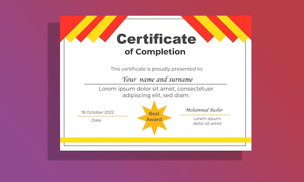 Certificate Design Template