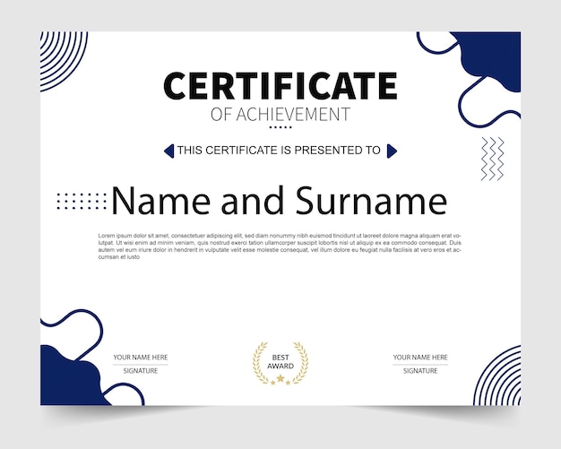 certificate design template