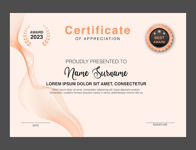 Certificate design