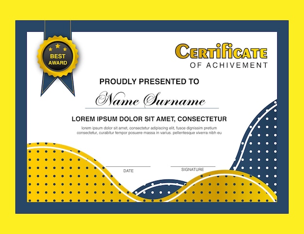 Certificate design